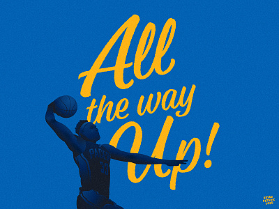 All the way up! basketball dunk hoops illustration indiana indianapolis myles turner nba pacers sports