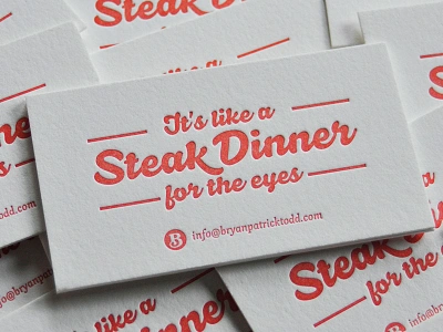 Bidness Cards business cards crane kentucky letterpress louisville louisville kentucky simple steak type