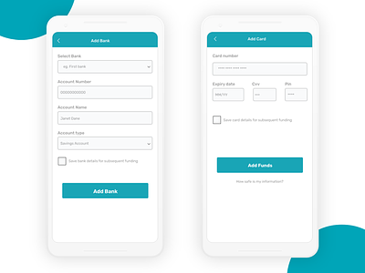Finance App -WIP add bank add card finance app ui design ux design