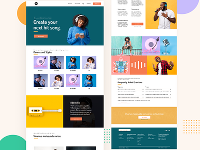 Website Design for music platform - Avva design landing page design music