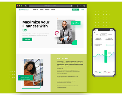 Website redesign proposal for Valualliance finance finance app landing page design mobile app ui design uidesign web design