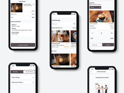 Kafes - A coffee Ordering App coffee design mobile app ui design
