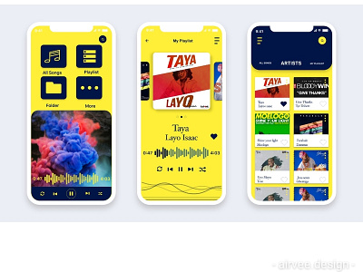 Music App UI logo mobile app mobile app design music app playlist ui ui design