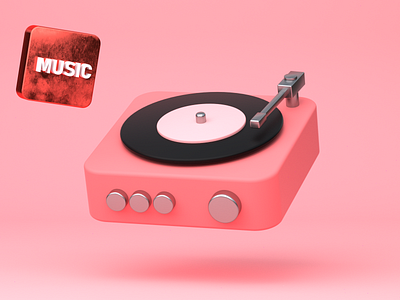 MUSIC 3D Illustration