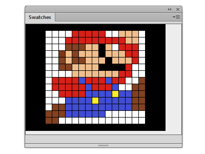 Pixel Art with Color Swatches