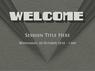 Welcome Slide