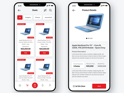 Deals Section of the Discount App checkout dashboard e commerce mobile mobile app design mobile ui product list product page ui ui ux ux
