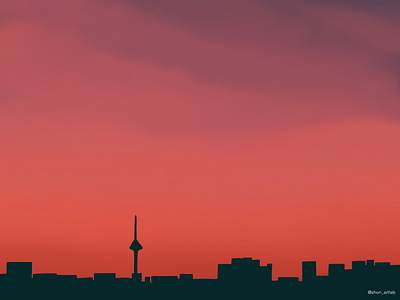 Sunset in the city