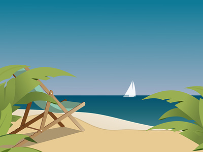 Beach shore illustration