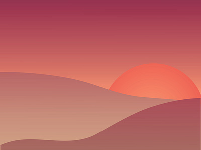 Sunset in the desert