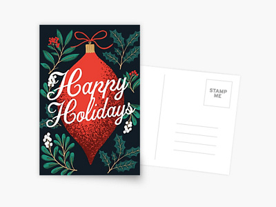 Happy holidays card adobe art branding christmas design dicount festive graphic graphicdesign illustration photoshop postcard shop winter