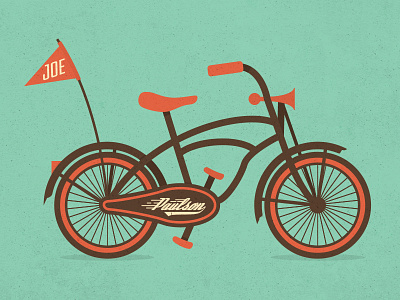 Joe Paulson bicycle bike illustration justin barber poster vintage