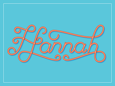 Hannah lettering modest script typography