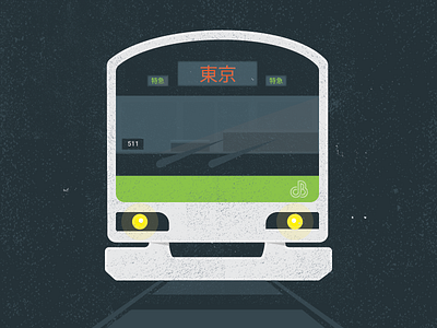 Tokyo Train illustration justin barber train