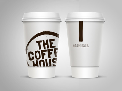 The Coffee House Cups coffee coffee house identity justin barber logo minimal package white