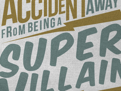 Super Villain blue design gold justin barber shirt typography vintage