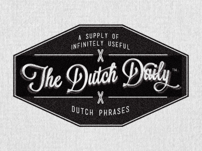 The Dutch Daily badge design dutch daily justin barber logo vintage