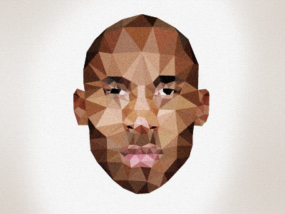 Kobe Bryant design face illustration triangle nba basketball justin barber