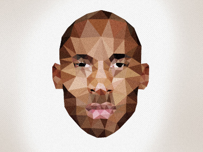 Kobe Bryant basketball design face illustration justin barber nba triangle