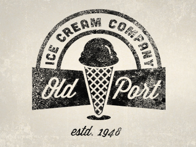 Old Port Ice Cream design ice cream justin barber logo minimal vintage