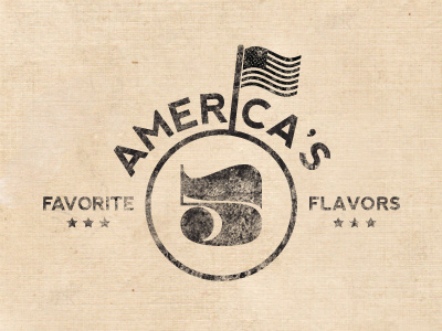 Favorite Flavors america design flag justin barber logo vintage