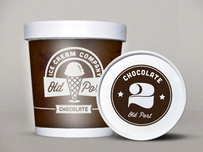 Old Port Packaging ice cream justin barber logo packaging vintage