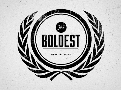 The Boldest badge design justin barber logo minimal vintage
