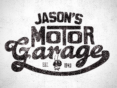 Motor Garage design justin barber logo typography vintage