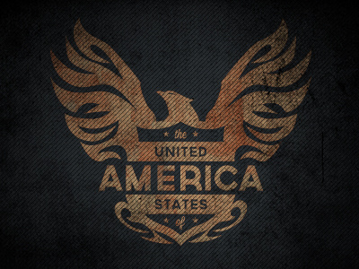 America america badge crest eagle justin barber vintage