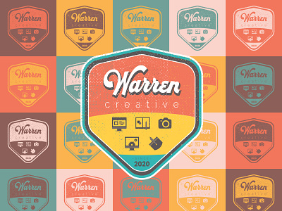 Warren Creative Logo branding bright colorful design designer graphic design logo logo design typography vintage logo