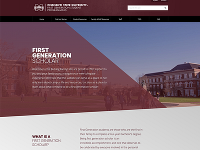 First Generation Scholar Web Site