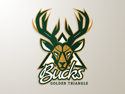 Golden Triangle Bucks branding clean colorful design designer graphic design green icon illustration logo logo design simple sports logo typography yellow