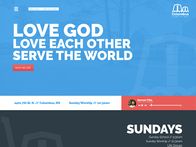 Church Site Redesign adobexd branding bright church colorful design designs graphic design hero banner logo design ui web web design webdesign website