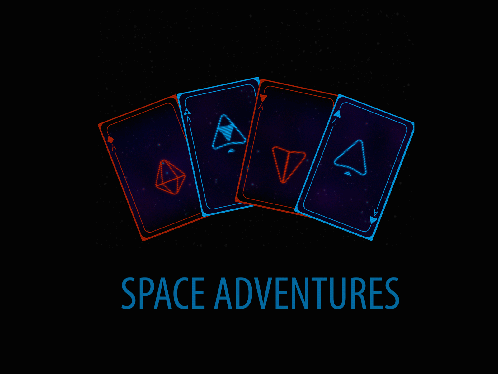 Space Adventures aftereffects animatedgif animation playing card warmup