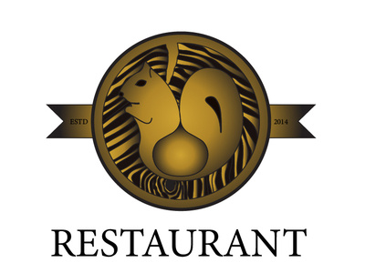 Logo for Restaurant adobe illustrator chestnut classy design logo negative space logo restaurant rustic squirell traditional