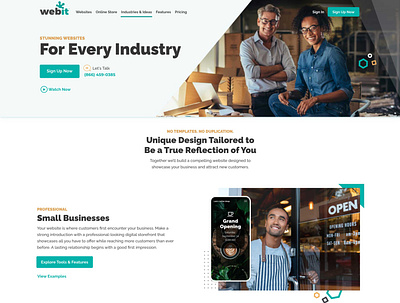 Webit.com Industries & Ideas Page branding design graphic design icon illustration logo typography ui ux