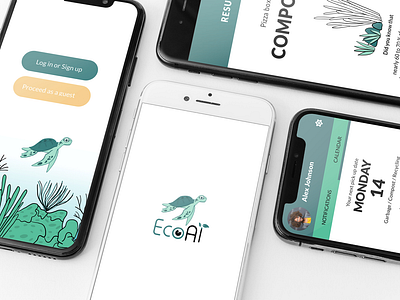 Eco-Ai / Recycling mobile app artificialintelligence digitalartwork mobile app recycling uidesign