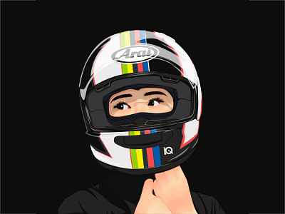 Vexel Art arai helmets illustration motorcycle riders vector vexel
