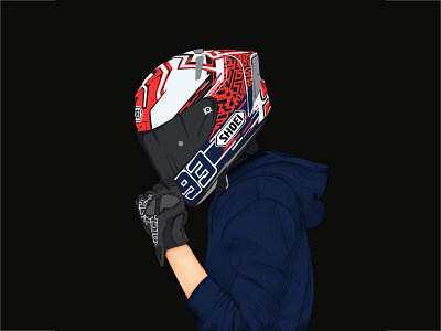 Vexel Art illustration motorcycle riders shoei vector vexel