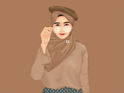 Vexel Arts artist girls hijab illustration influencer moeslim vector vexel