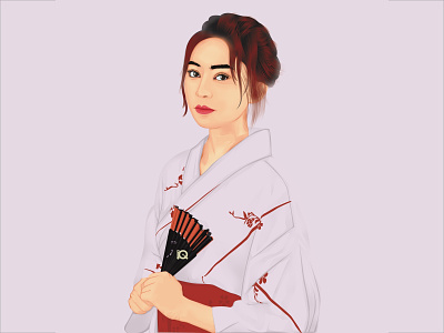 Vexel Art girls illustration japan japanese culture kimono vector vexel
