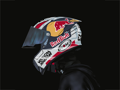 Vexel Art KYT TT Course (Repaint ) helmet design illustration ride vexel