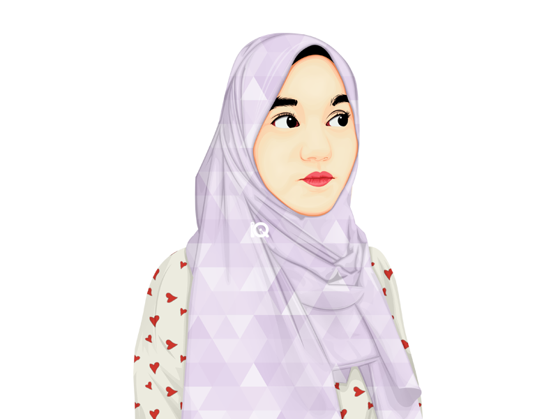 Vexel Art Influencer Instagram girls moeslim influencer hijab artist vector vexel illustration