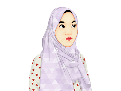 Vexel Art Influencer Instagram artist girls hijab illustration influencer moeslim vector vexel