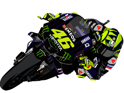 Vexel Art Valentino Rossi agv illustration monsterenergy motorcycle motorgp riders vector vexel yamaha