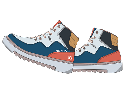 Vector Shoes Nokha (Indonesian brand) illustration shoes vexel