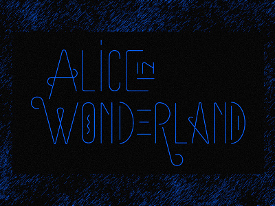 Alice lettering lettering minimalist vector