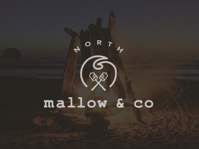 Mallow & Co branding camping logo marshmallow