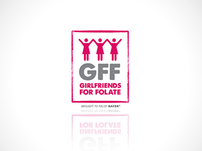 Girlfriends for Folate logo bayer folate girl girlfriends gray logo pink