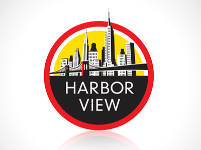 Harbor View logo bridge car service city harbor logo new york nyc view